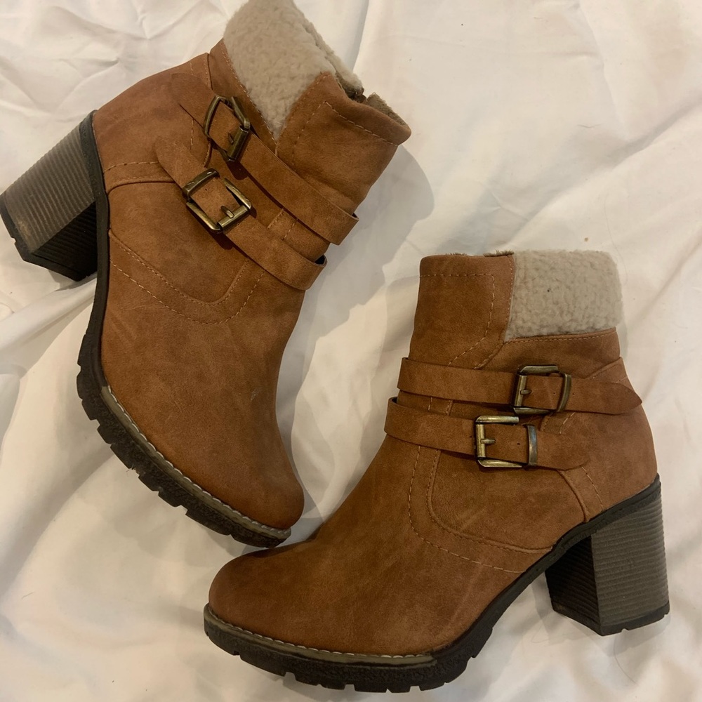 Chunky Winter Heel Boots